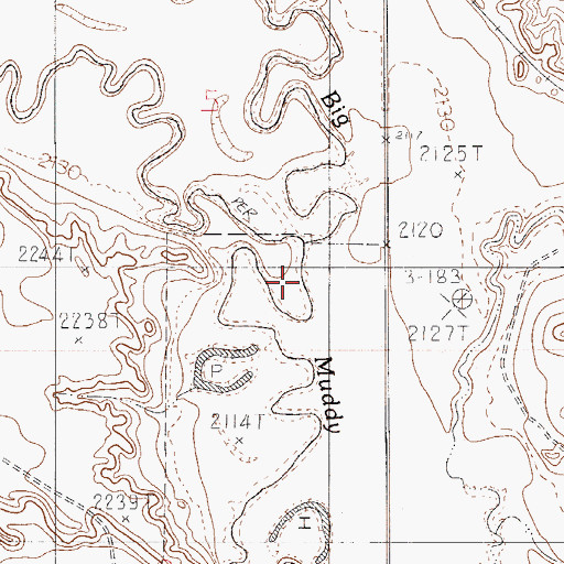 Topographic Map of Whitetail Creek, MT