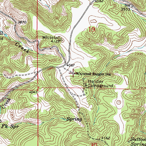 Topographic Map of Whitetail Ranger Station, MT