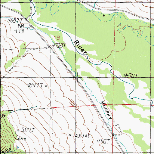 Topographic Map of Widemouth Gulch, MT