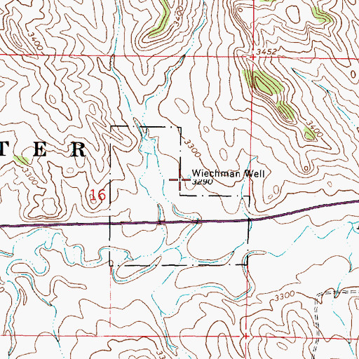Topographic Map of Wiechman Well, MT
