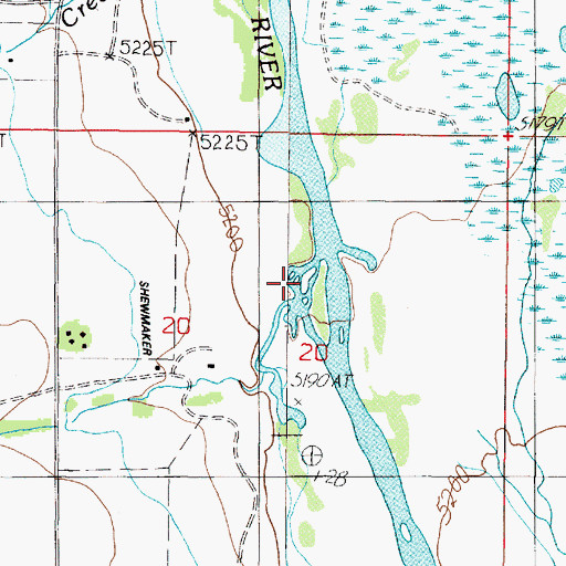 Topographic Map of Wigwam Creek, MT