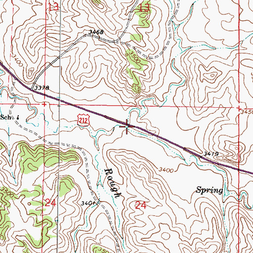 Topographic Map of Wilbur Creek, MT