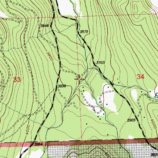 Topographic Map of Wild Bill Creek, MT