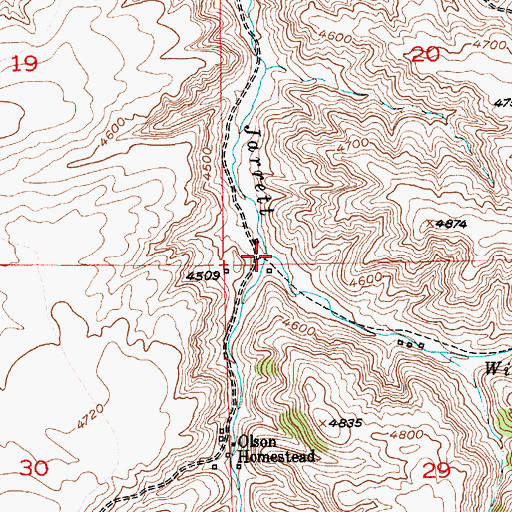 Topographic Map of Wild Creek, MT