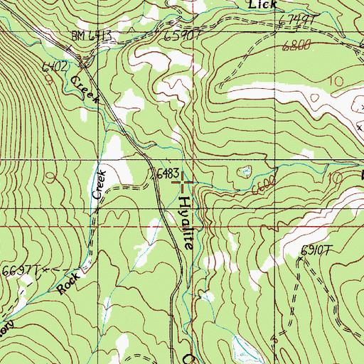 Topographic Map of Wild Horse Creek, MT