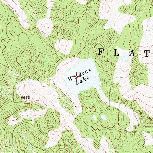 Topographic Map of Wildcat Lake, MT