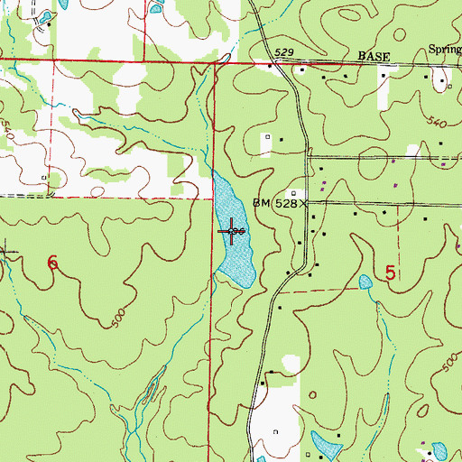 Topographic Map of Hester Lake, AR