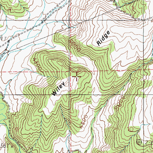Topographic Map of Wiley Ridge, MT