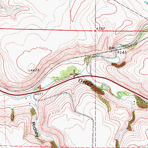 Topographic Map of Williams Creek, MT