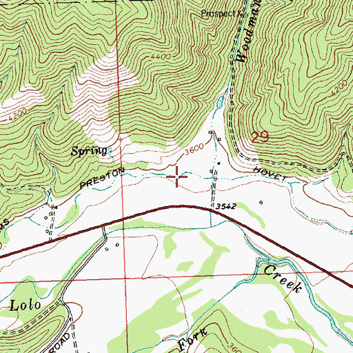 Topographic Map of Williams Preston Hovet Ditch, MT