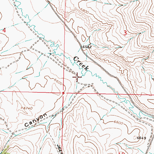 Topographic Map of Williamson Wood Canyon, MT