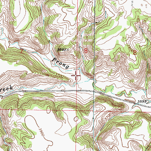 Topographic Map of Willie Bull Prong, MT