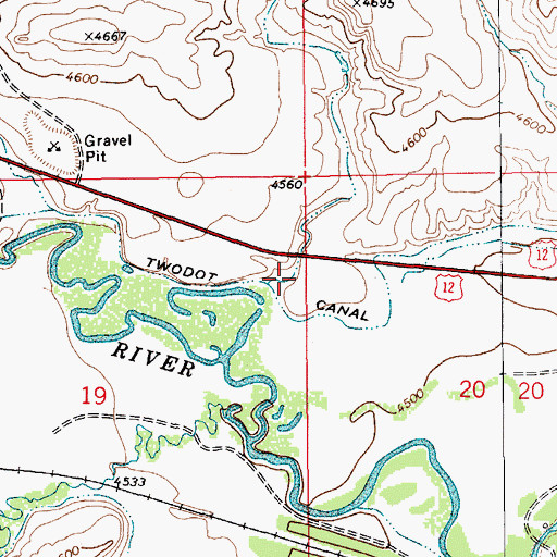 Topographic Map of Willis Coulee, MT