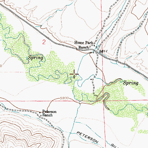 Topographic Map of Willow Creek, MT
