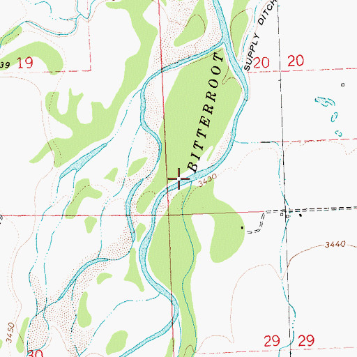 Topographic Map of Willow Creek, MT