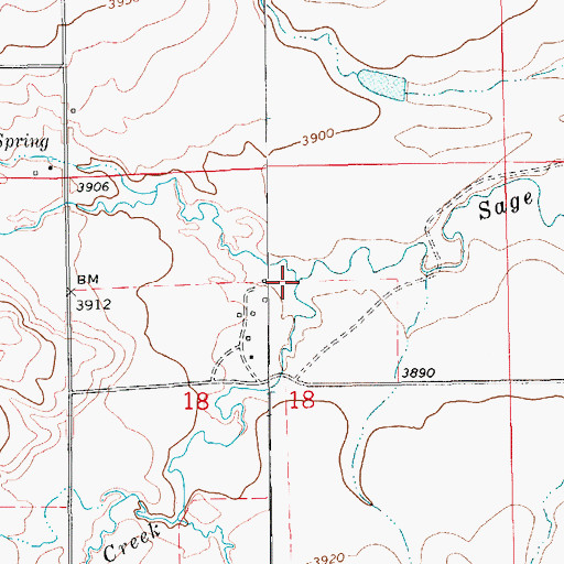 Topographic Map of Willow Creek, MT