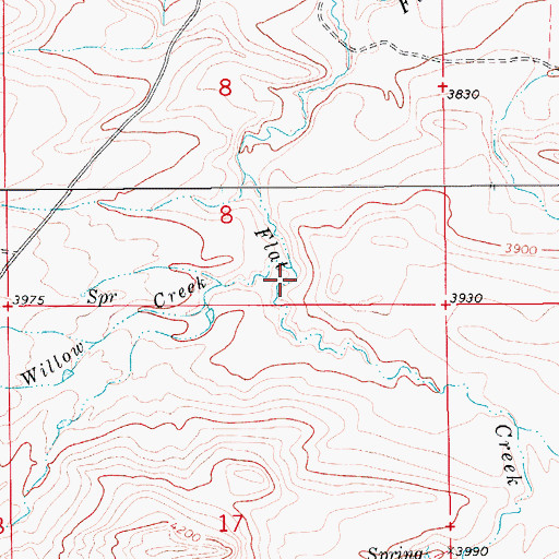 Topographic Map of Willow Creek, MT