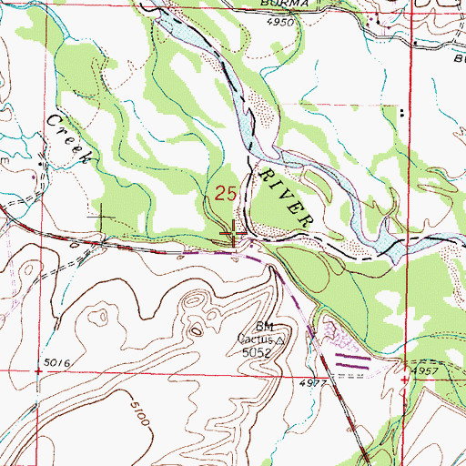 Topographic Map of Willow Creek, MT