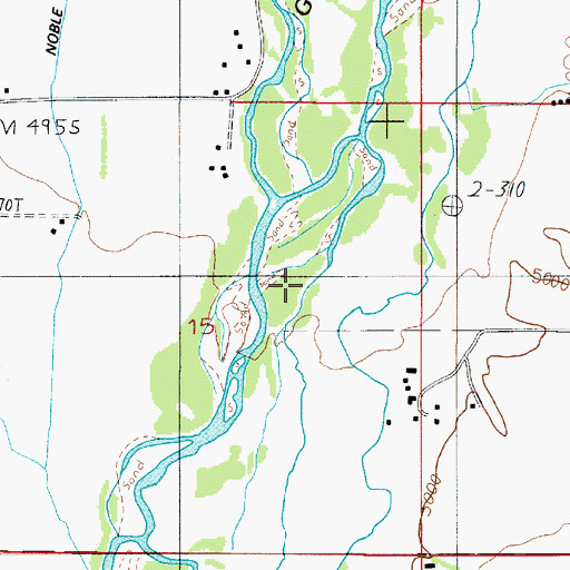 Topographic Map of Wilson Creek, MT