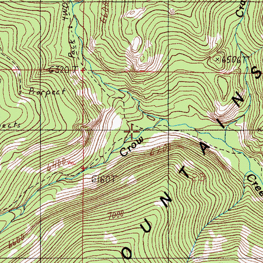 Topographic Map of Wilson Creek, MT