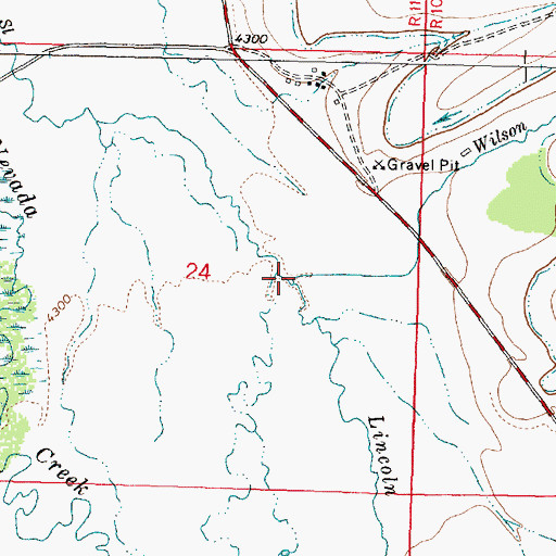 Topographic Map of Wilson Creek, MT