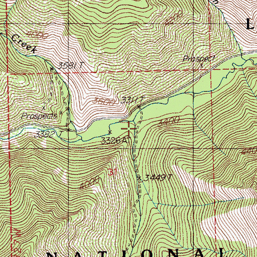 Topographic Map of Wilson Gulch, MT