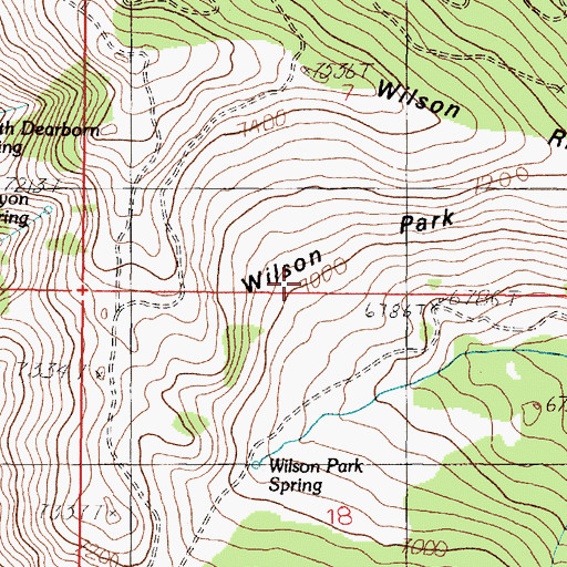 Topographic Map of Wilson Park, MT