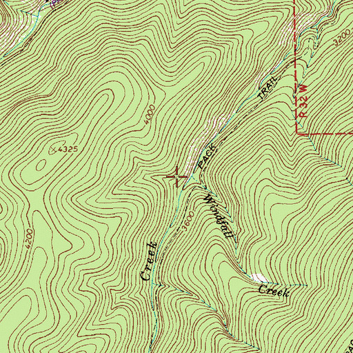 Topographic Map of Windfall Creek, MT
