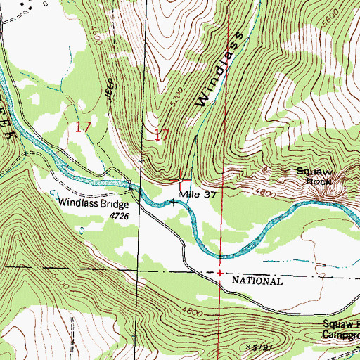Topographic Map of Windlass Gulch, MT
