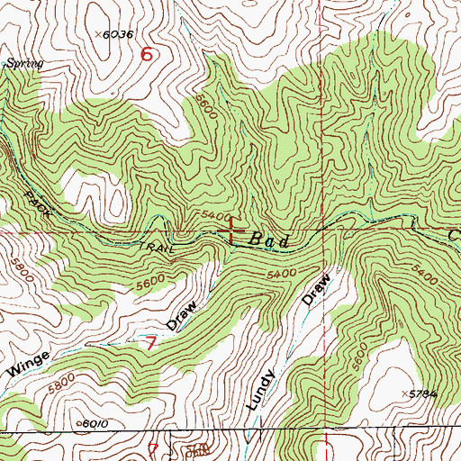 Topographic Map of Winge Draw, MT