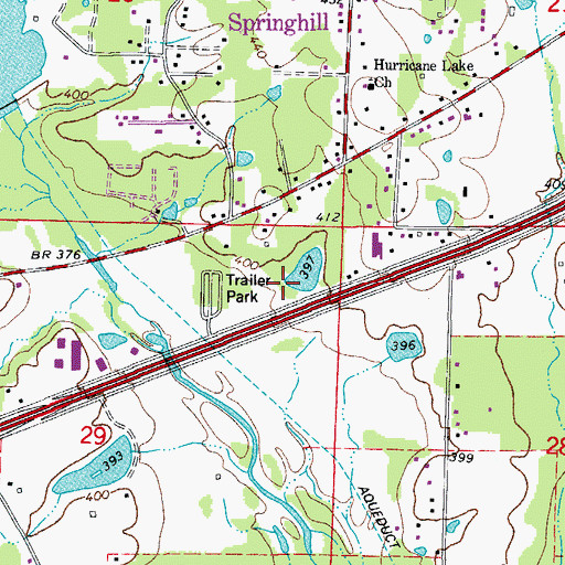 Topographic Map of Ledbetter Lake Dam, AR