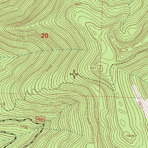 Topographic Map of Wire Trail, MT