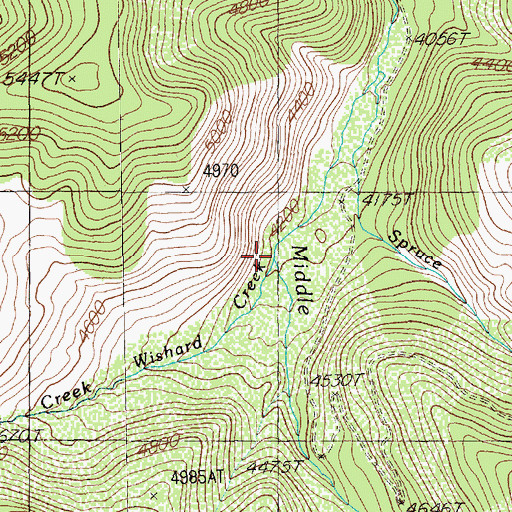 Topographic Map of Wishard Creek, MT