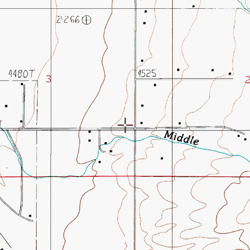 Topographic Map of Wisner Crossing, MT
