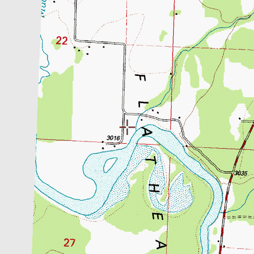 Topographic Map of Wolf Creek, MT