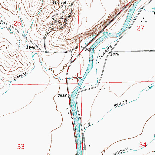 Topographic Map of Wolf Creek, MT