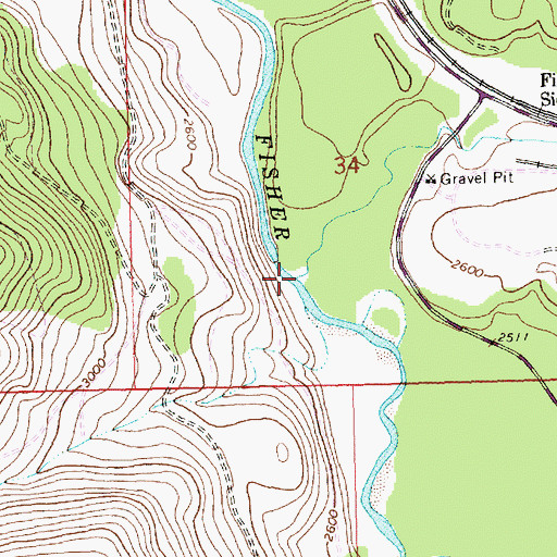 Topographic Map of Wolf Creek, MT
