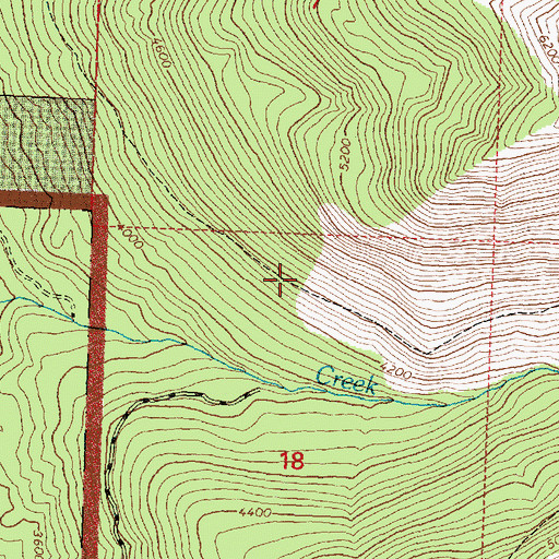 Topographic Map of Wolf Creek Trail, MT