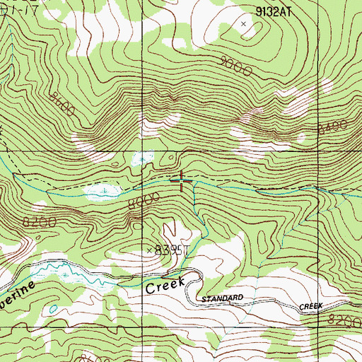 Topographic Map of Wolverine Creek, MT
