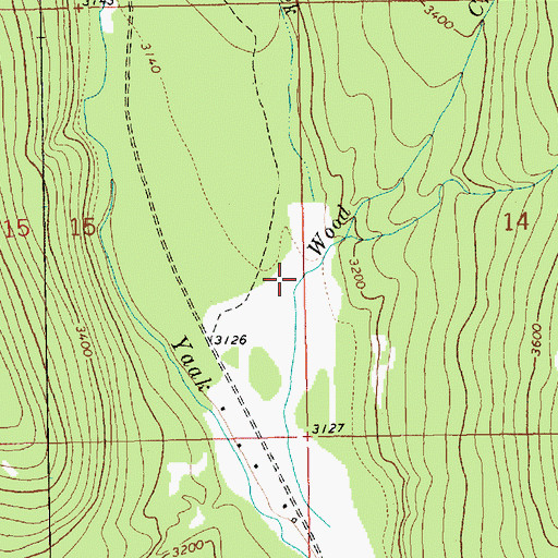 Topographic Map of Wood Creek, MT