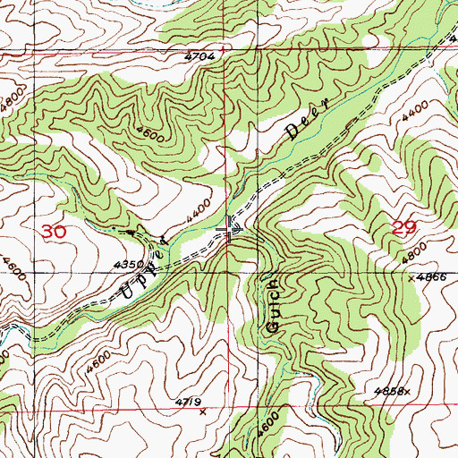 Topographic Map of Wood Gulch, MT