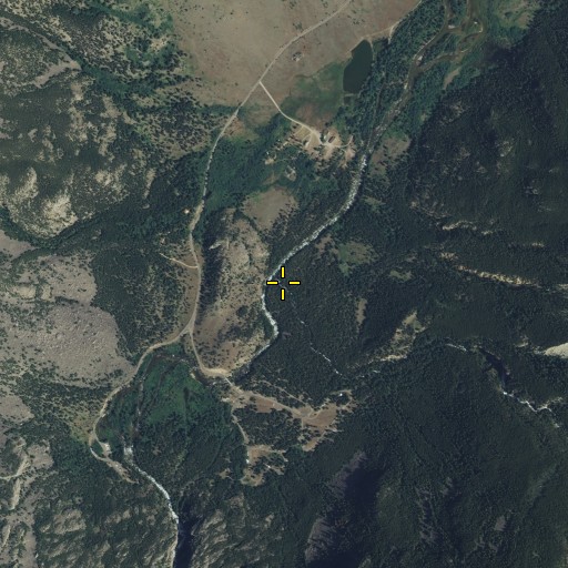 Aerial/Satellite Image of Woodbine Creek, MT