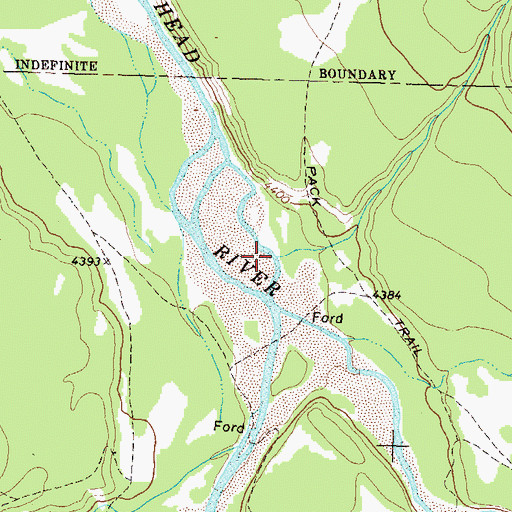 Topographic Map of Woodfir Creek, MT