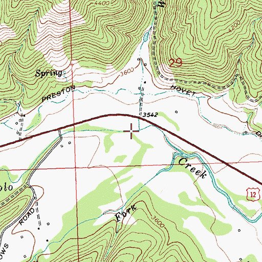 Topographic Map of Woodman Creek, MT