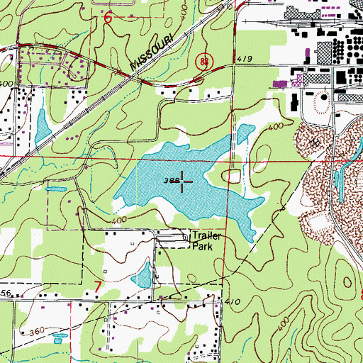 Topographic Map of Alcoa Water Supply, AR