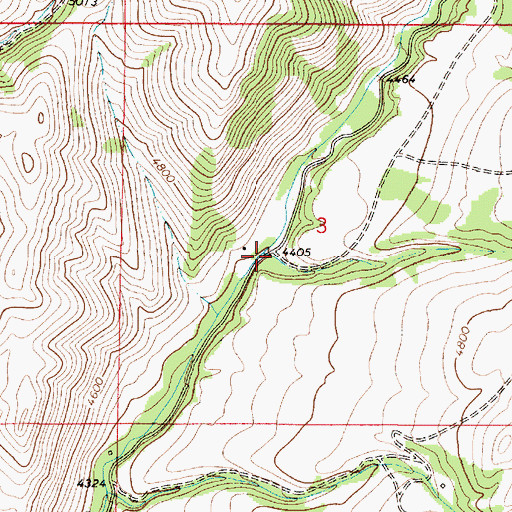 Topographic Map of Woods Creek, MT