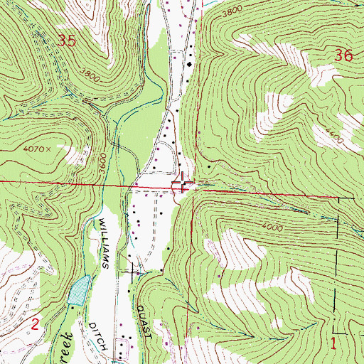 Topographic Map of Woods Gulch, MT