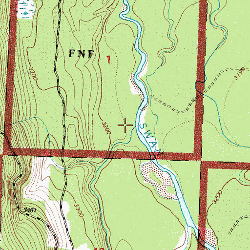 Topographic Map of Woodward Creek, MT