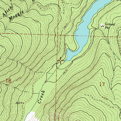 Topographic Map of Wounded Buck Creek, MT