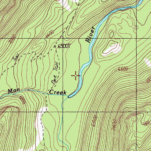 Topographic Map of Wounded Man Creek, MT
